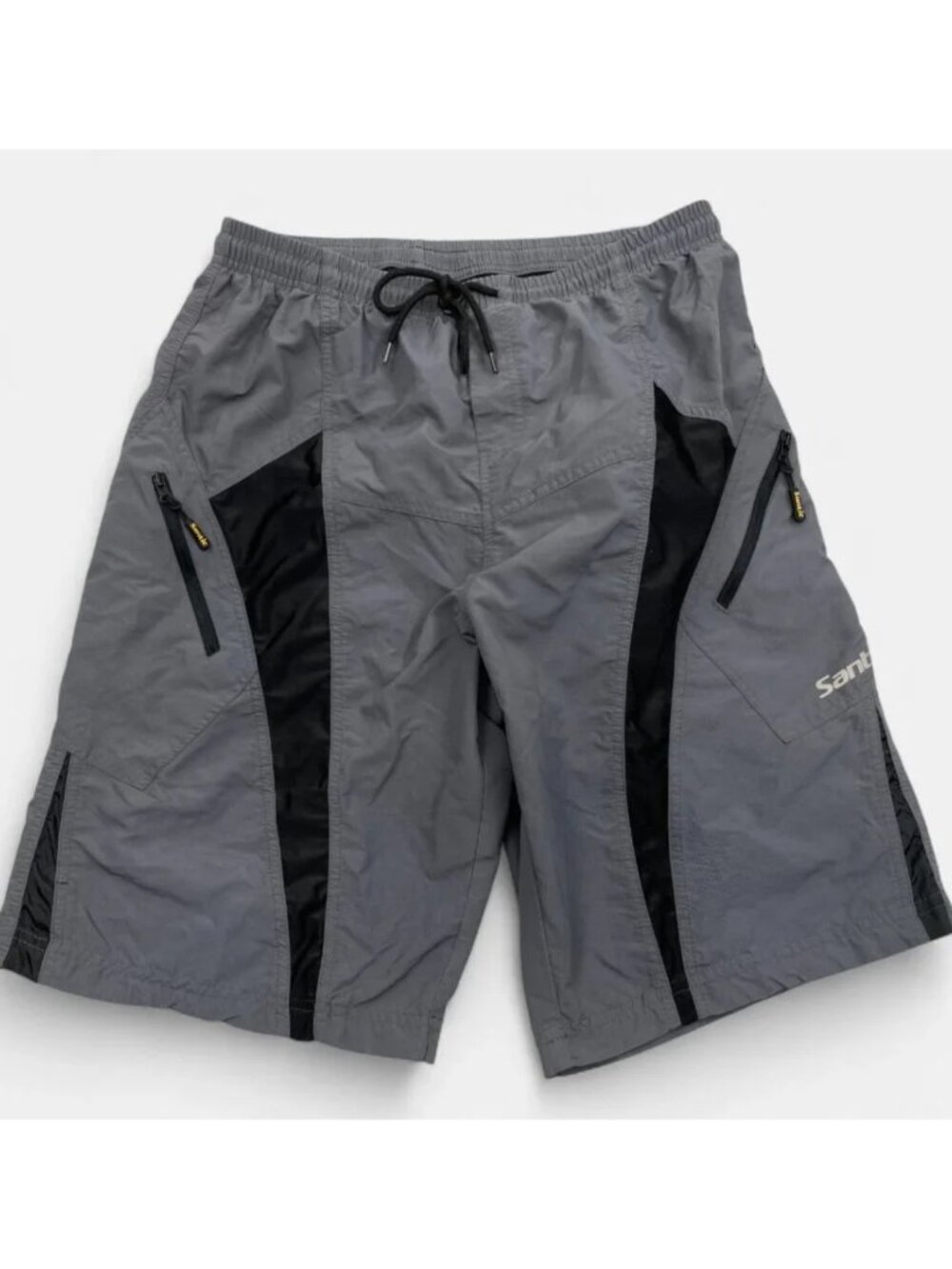 Santic Mountain Bike Cycling Shorts Gray Black Padded Loose Fit Men's XL